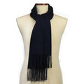 Navy Blue Cashmere Muffler Scarf